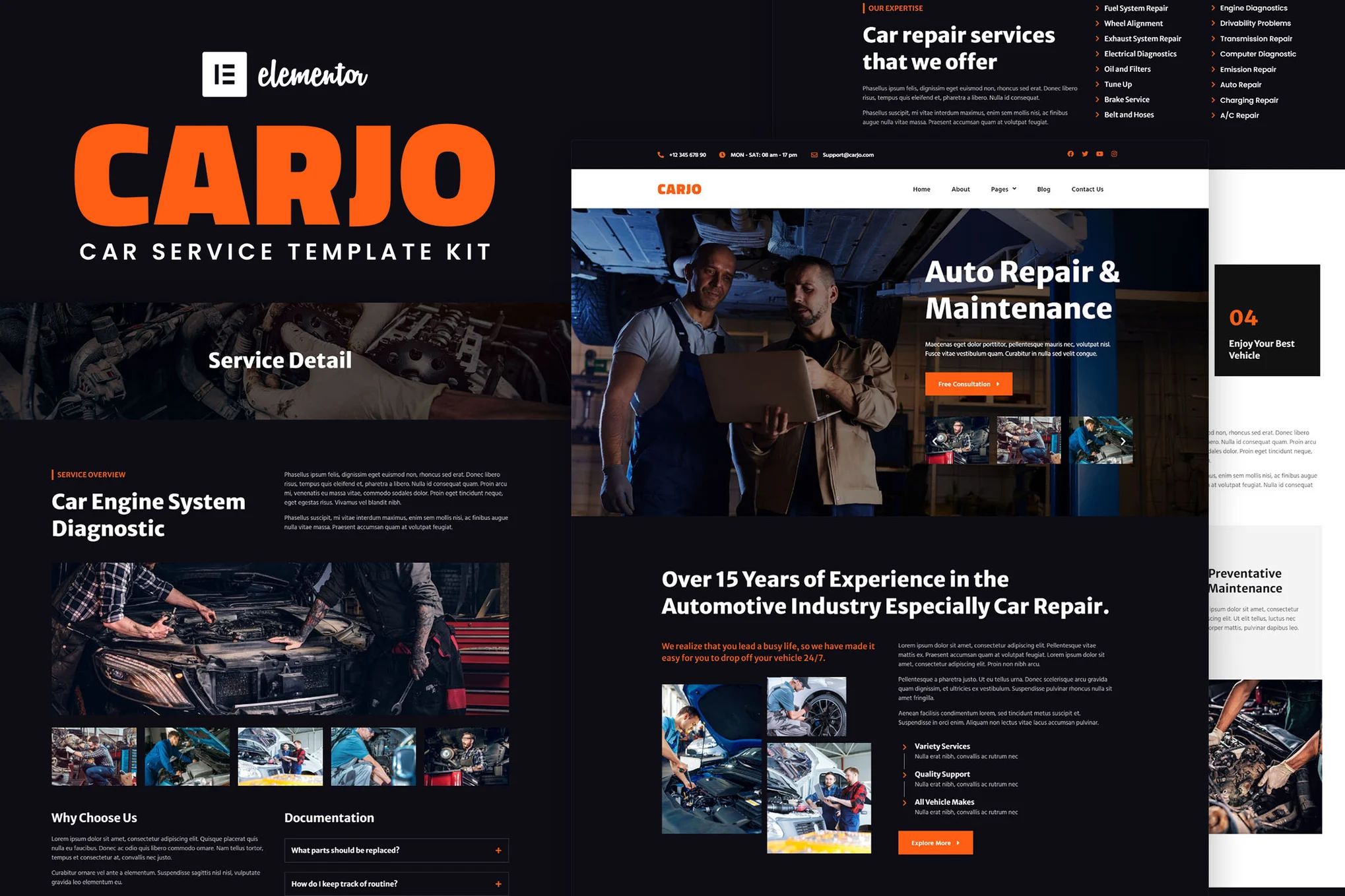Car Repair Garage Website Template