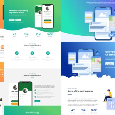 Mobile App Landing Page Template