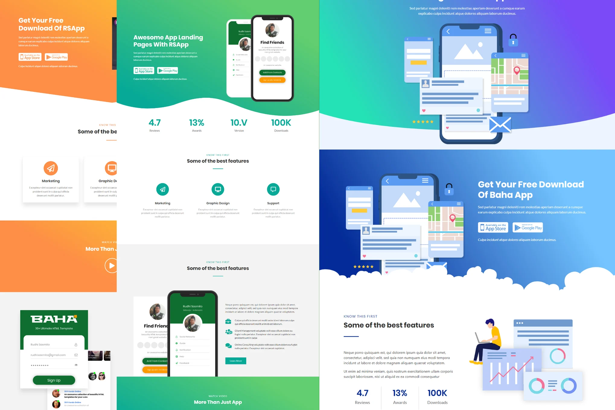 Mobile App Landing Page Template