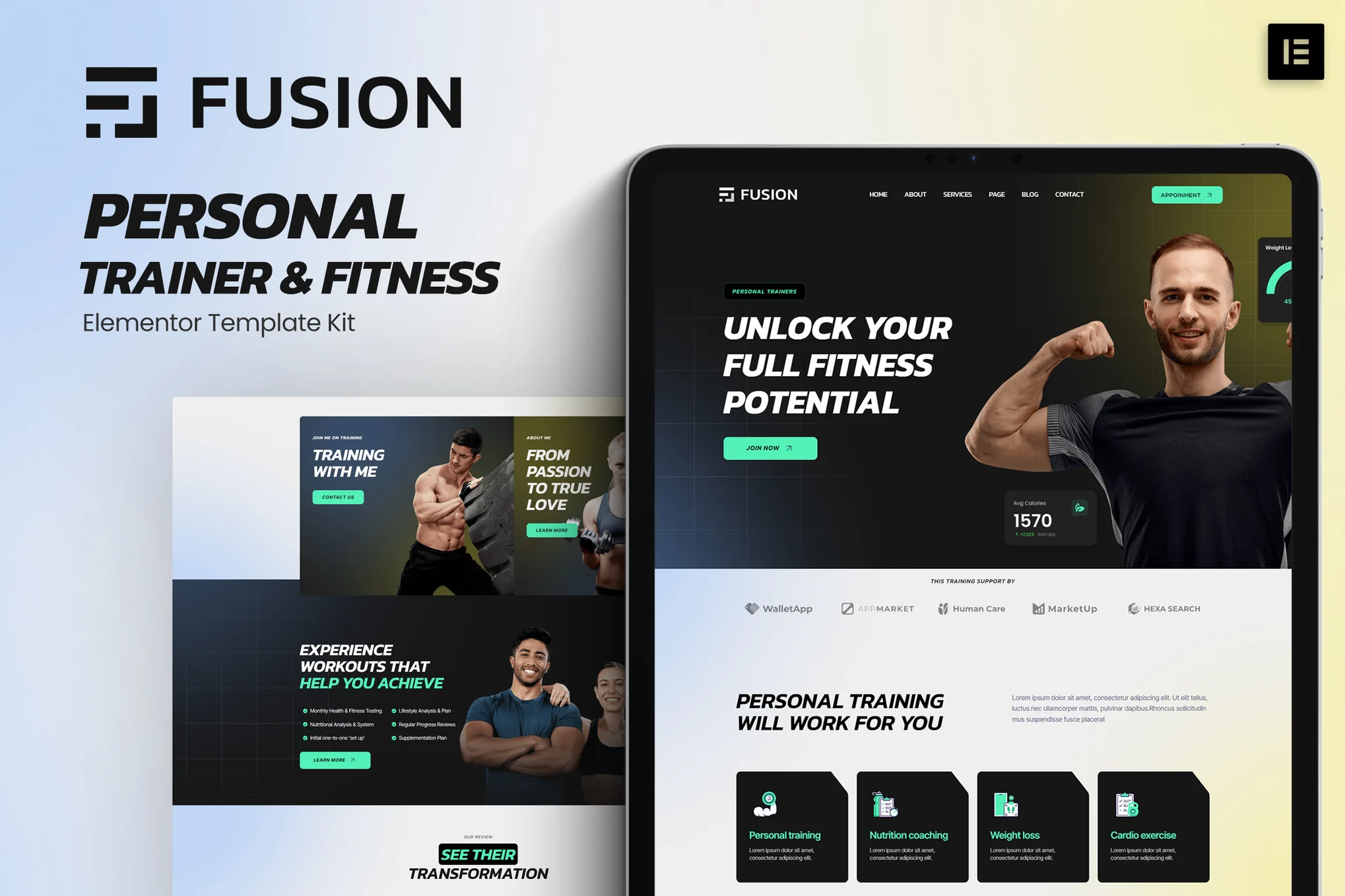Fitness Trainer Website Template